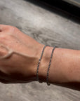 Sterling Silver Diamond Cut Stretch Bracelet