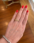 Handcrafted 925 Sterling Silver Diminishing Bead Ring, 18K Gold Plated