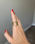 Handcrafted 925 Sterling Silver Ring, 18K Gold Plated