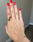 Handcrafted 925 Sterling Silver Ring, 18K Gold Plated