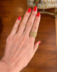 Handcrafted 925 Sterling Silver Ring, 18K Gold Plated. 7 rings in 1