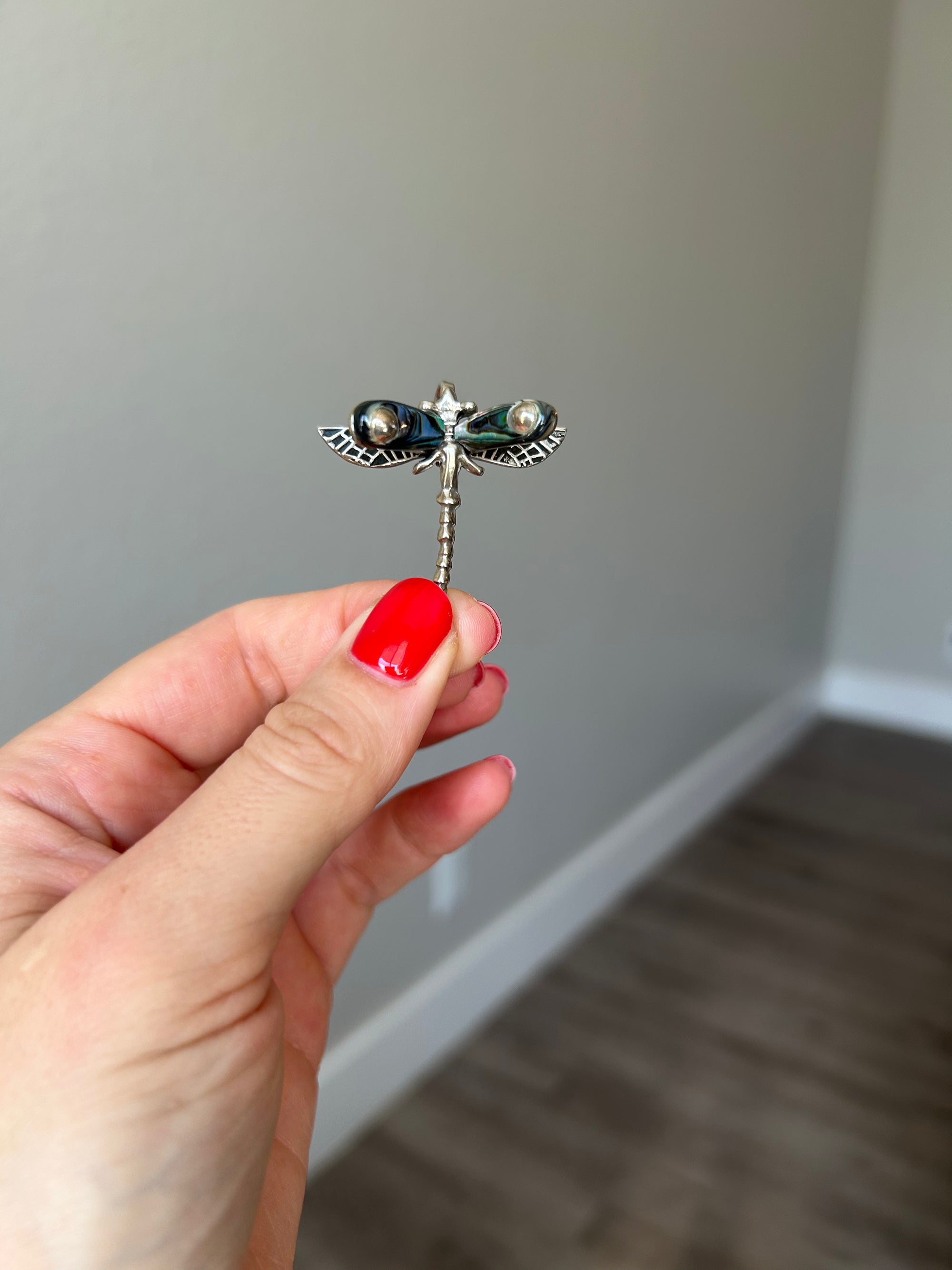 Handcrafted 925 Sterling Silver Pendant or Brooch with Abulone