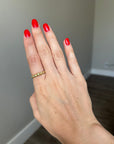 Handcrafted 925 Sterling Silver Diminishing Bead Ring, 18K Gold Plated
