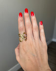 Handcrafted 925 Sterling Silver Ring, 18K Gold Plated