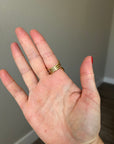 Handcrafted 925 Sterling Silver Ring, 18K Gold Plated