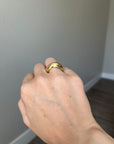Dome 925 Sterling Silver Ring, 18K Gold Plated