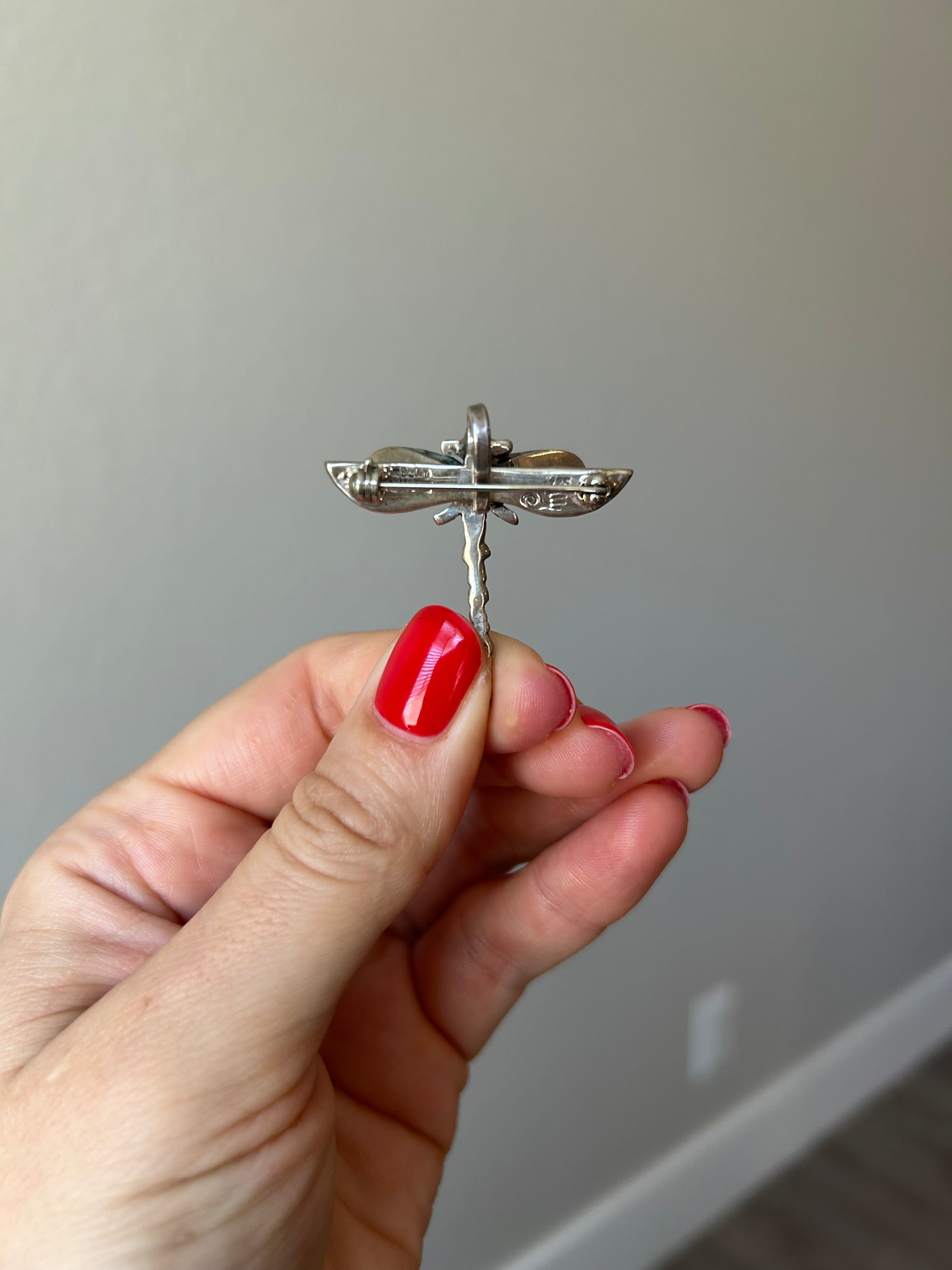 Handcrafted 925 Sterling Silver Pendant or Brooch with Abulone