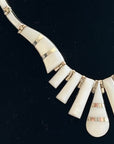 Lab Mother Pearl .950 Silver Necklace