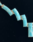 Lab Larimar .950 Silver Necklace