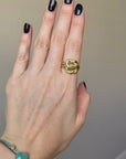 Handcrafted 925 Sterling Silver Knot Ring, 18K Gold Plated