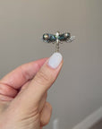 Handcrafted 925 Sterling Silver Pendant or Brooch with Abulone