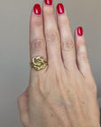 Handcrafted 925 Sterling Silver Knot Ring, 18K Gold Plated