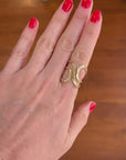 Handcrafted 925 Sterling Silver Ring, 18K Gold Plated