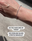 Sterling Silver Diamond Cut Stretch Bracelet