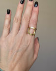 Handcrafted 925 Sterling Silver Ring, 18K Gold Plated