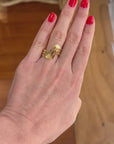 Handcrafted 925 Sterling Silver Ring, 18K Gold Plated